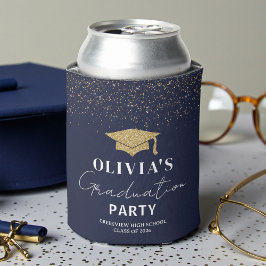 Porta-lata Custom Navy Blue Graduation Party