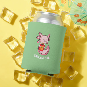 Porta-lata Cute Axolotl Lover Snaxolotl Kawaii Comida Axolotl