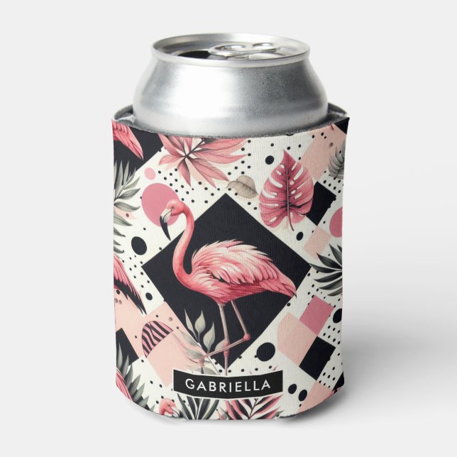 Porta-lata Cute Flamingo Geométrico (Can Front)