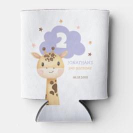 Porta-lata Cute Giraffe Safari Animal Kids Birthday
