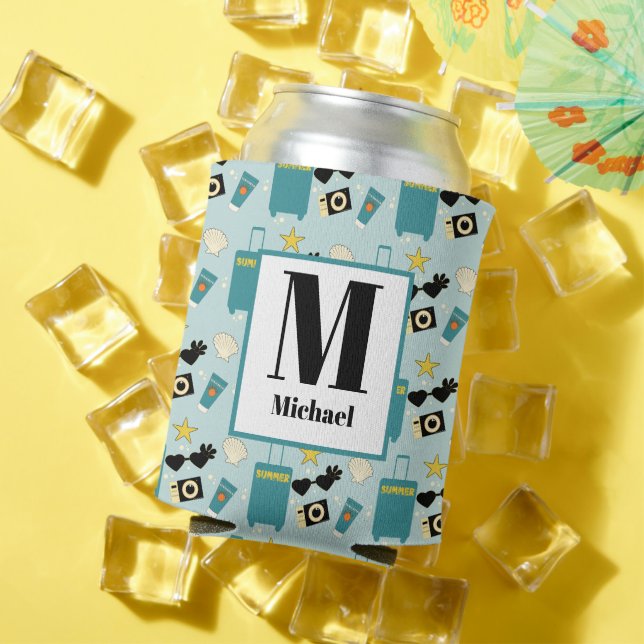 Porta-lata Cute Summer Vacation Elements (Verão in situ)