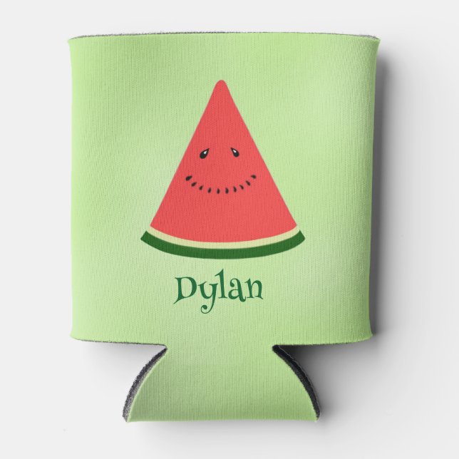 Porta-lata Cute Watermelon Summer Personalized Can Cooler  (Frente)