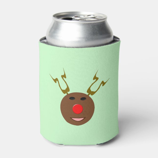 Porta-lata Cyber Christmas Reindeer Can Cooler (Can Front)