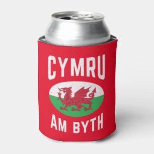 Porta-lata Cymru Am Byth Bandeira do País de Gales Orgulhosam