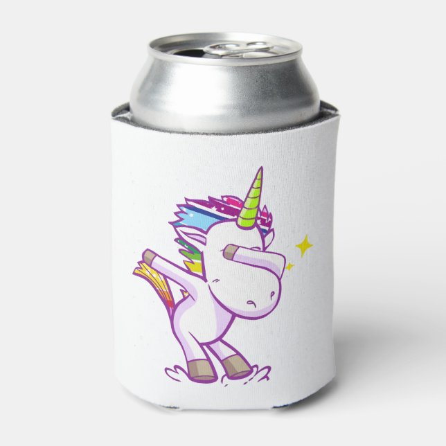Porta-lata Dabbing Dab Dancing Unicorn - unicórnio dabbing (Can Front)