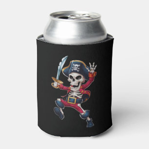 Porta-lata Dabbing Skeleton Pirate Halloween Kids Jolly Roger