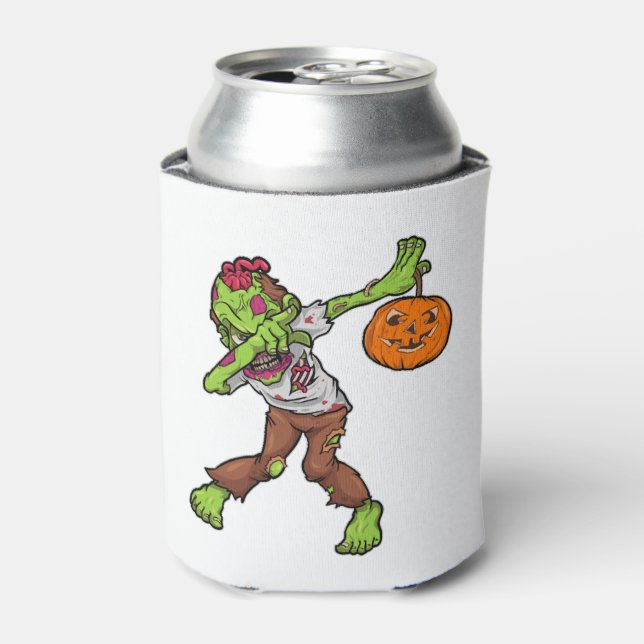 Porta-lata Dabbing Zombie Halloween Dab Funny Gift design (Can Front)