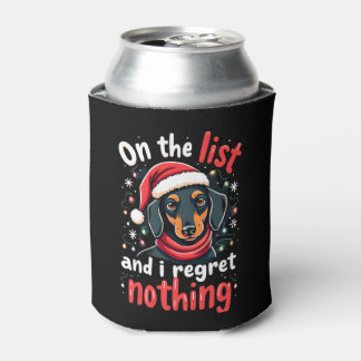 Porta-lata Dachshund Papai Noel Na Lista Travessa Dachshund C
