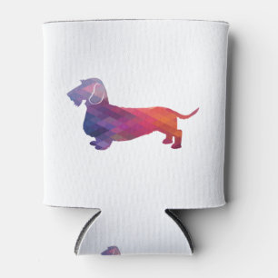 Porta-lata Dachshund Rough Coated Geo Silhouple