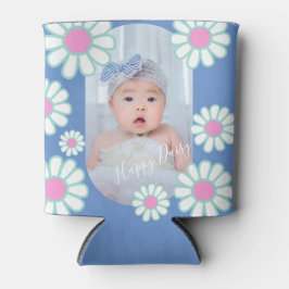 Porta-lata Daisy Simple Blue Photo