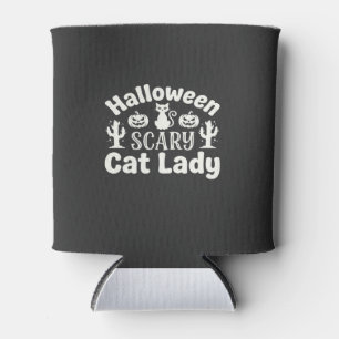 Porta-lata Dama de Gato Assustador de Halloween_1