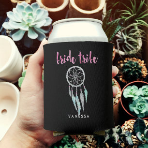 Porta-lata Dama de honra de Dreamcatcher da aguarela do tribo