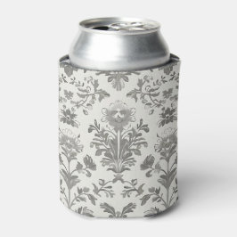 Porta-lata Damasceno Floral Branco Vitoriano Vintage