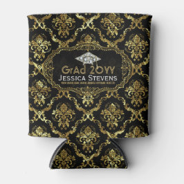 Porta-lata Damascos Dourados pretos e falsos e Formando brilh