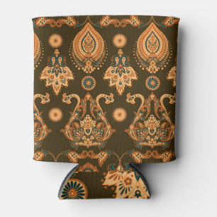 Porta-lata Damask Floral: Estilo de Vintage sem costura