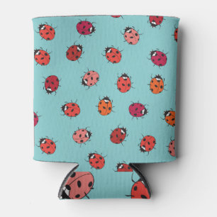 Porta-lata Damybugs, fundo azul, charmoso e uniforme