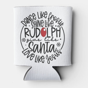 Porta-lata Dança como Frosty Brilhe como Rudolph Natal