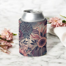 Dark Romance Burgundy Art Deco Floral Summer