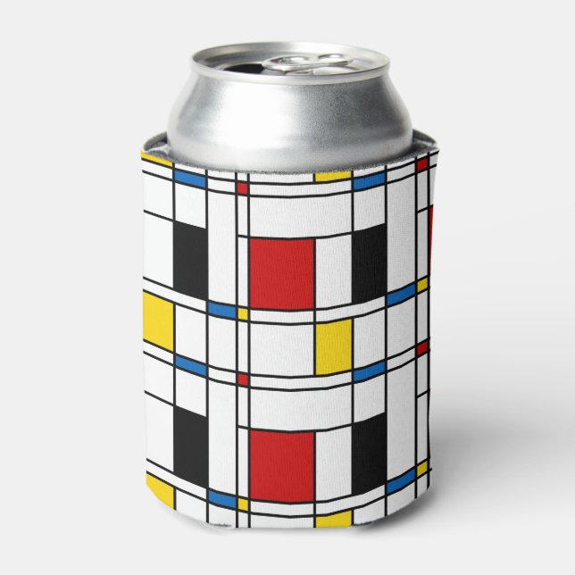 Porta-lata De Stijl Pattern (Can Front)