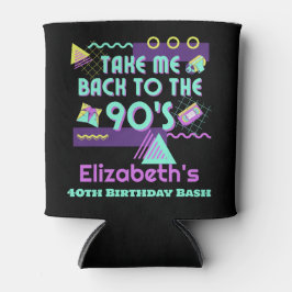 Porta-lata De Volta Ao Aniversário Retroativo Dos Anos 90