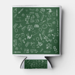 Porta-lata de volta aos rabiscos escolares