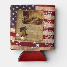 Porta-lata Declaração de independência sobre a bandeira dos E