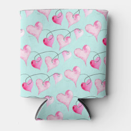 Porta-lata Decor do Partido Coração Rosa Cor-de-Água-Cólvora