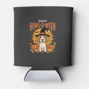 Porta-lata Decoração de Abóbora de Halloween para Cães Beagle