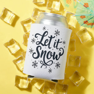 Porta-lata Deixe-o nevar floco de neve no inverno Natal