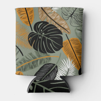 Porta-lata Delicar Impressão de Folhas Tropicais