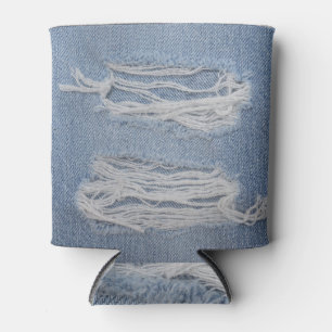 Porta-lata Densidade torta: textura azul de jeans.