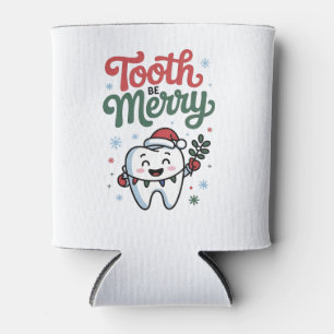 Porta-lata Dente Seja Alegre Dentista Natal Xmas