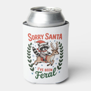 Porta-lata Desculpe Papai Noel Eu Fui Guaxinim Feral Rena Nat