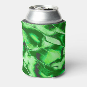 Porta-lata Desenho de dunas verdes metálicas grossas