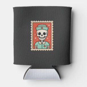 Porta-lata Desenho de selo de enfermeira esqueleto de Hallowe