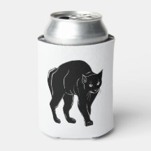Desenho de Silhueta de Gato Preto à Espera do Hall