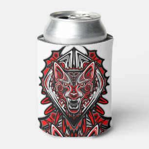 Porta-lata Desenho de Totem Tribal Haida de Lobo