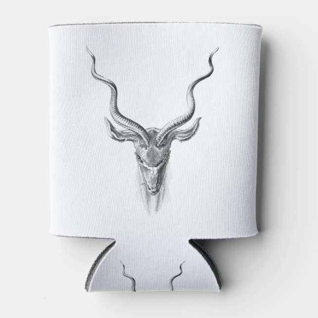 Porta-lata Desenho do antílope preto e branco (Frente)