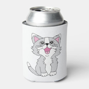 Porta-lata Desenho Feliz de Gato Feliz, Aestésico, De Gato
