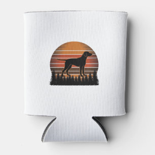 Porta-lata Desenho Vetorial de Cachorro de Caça Vintage Flore