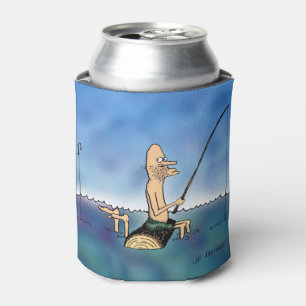 Porta-lata Desenhos animados estranhos da pesca do dia