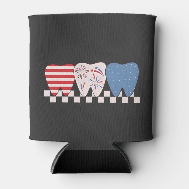 Porta-lata Design de 4 de julho (Frente)