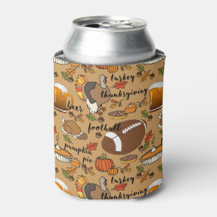 Porta-lata Design de Ação de Graças, Cerveja, Turquia e Fu