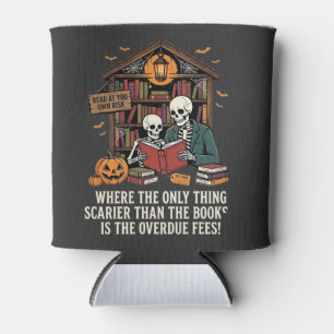Porta-lata Design de Biblioteca de Esqueleto de Halloween Ama