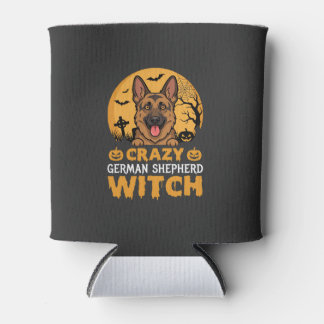 Porta-lata Design de Bruxa do Pastor Alemão Louco de Hallowee