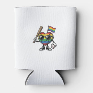 Porta-lata Design de Camisa de Beisebol Vintage Coração Arco-