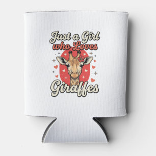 Porta-lata Design de Camisa de Menina Vintage Amante de Giraf