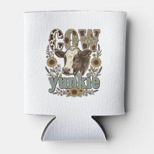 Porta-lata Design de Casa de Campo de Girassol Yunkie de Vaca