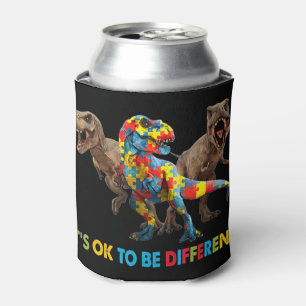 Porta-lata Design de Consciência do Autismo Dinossauro aprese