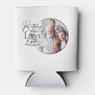 Porta-lata Design de Foto com Caligrafia de Aniversário para